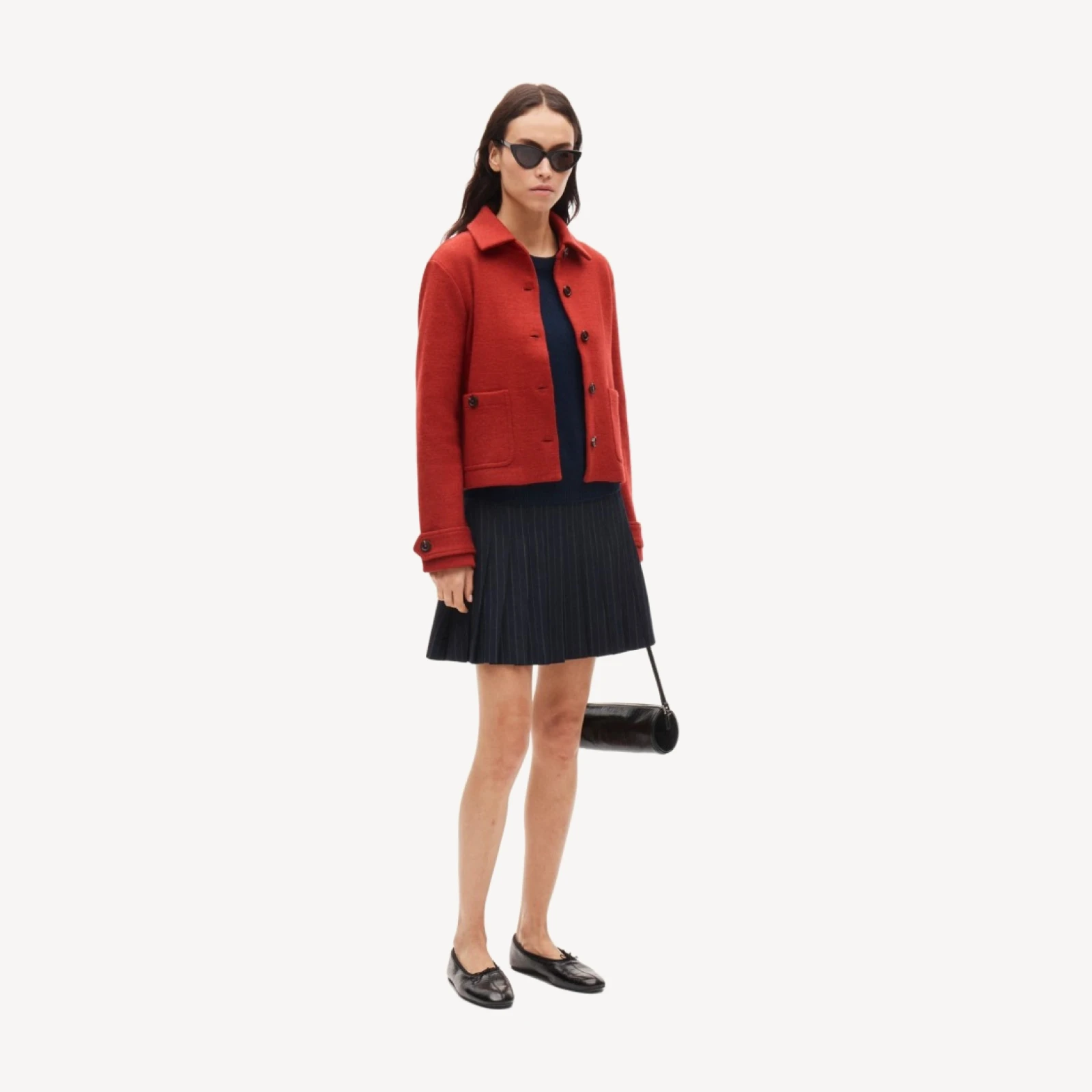 Knit jacket in wool blend