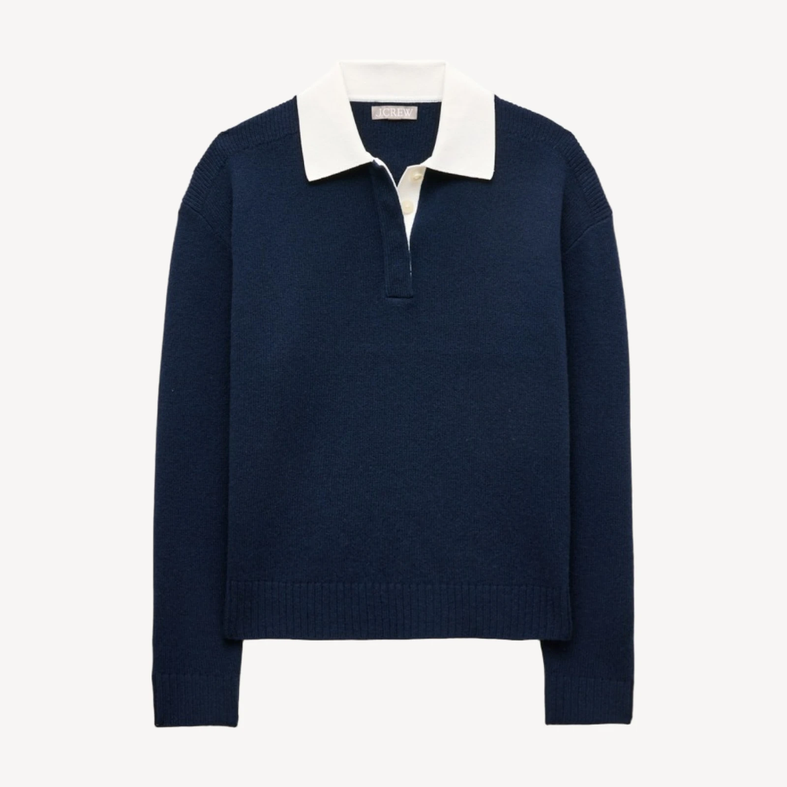 Relaxed sweater-polo in vintage wool