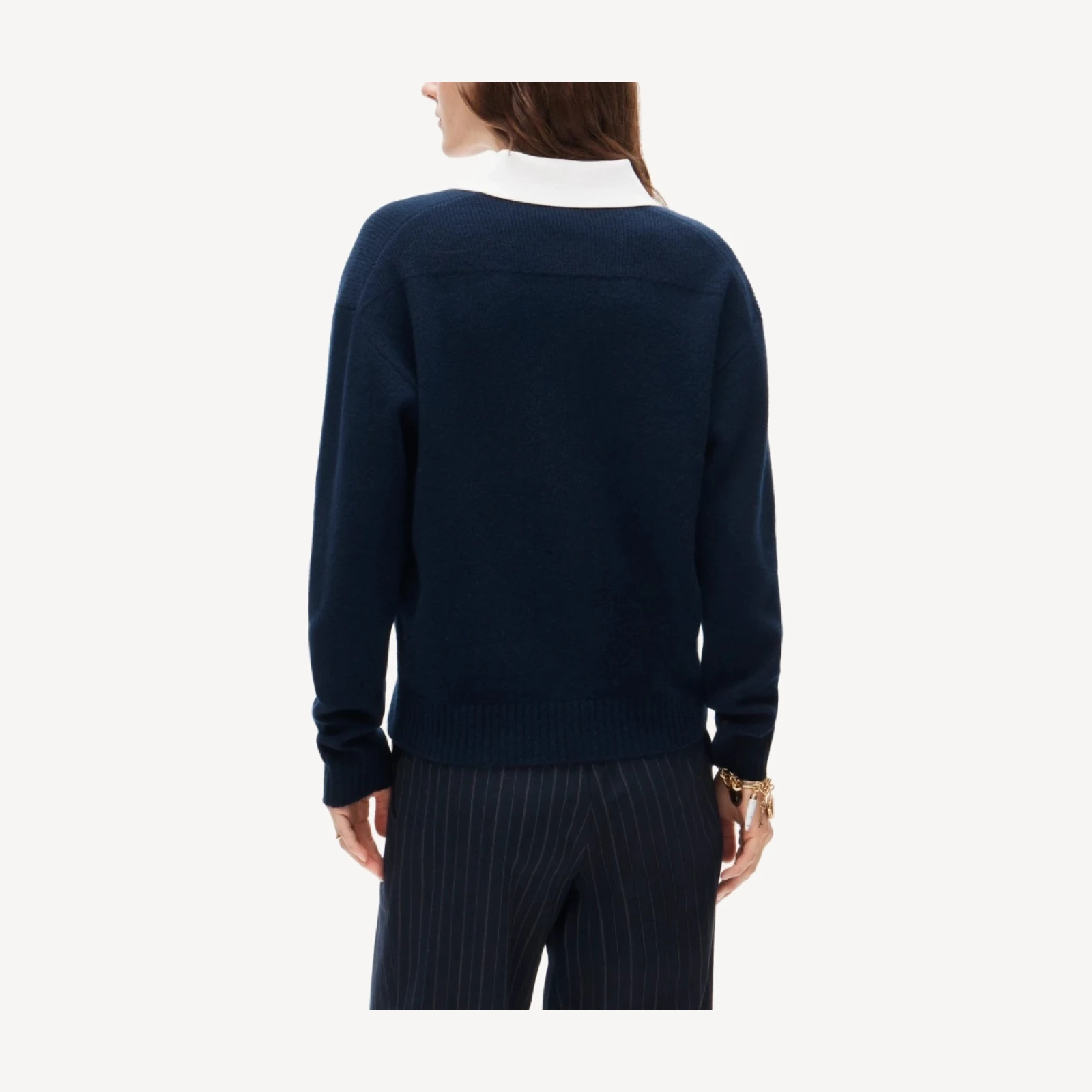 Relaxed sweater-polo in vintage wool