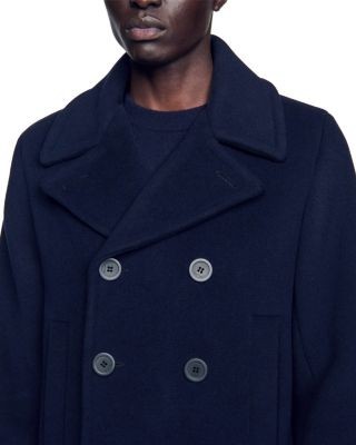 Sandro Wool Blend Peacoat