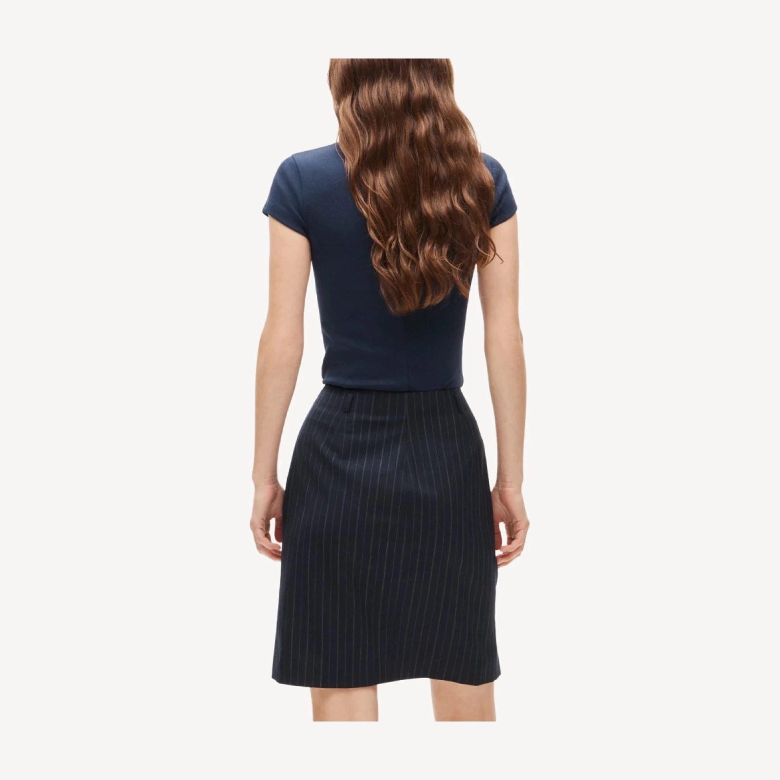 No. 2 Pencil® skirt in pinstriped lightspun wool blend