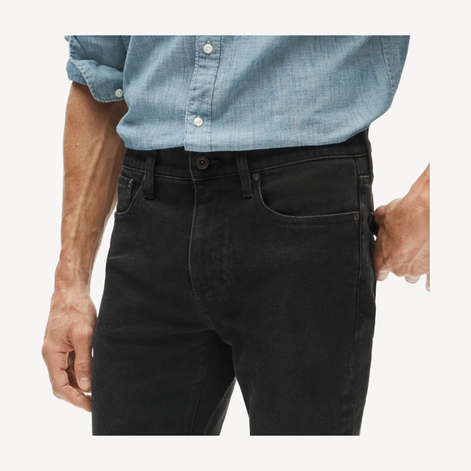770™ Straight-fit stretch jean in black wash