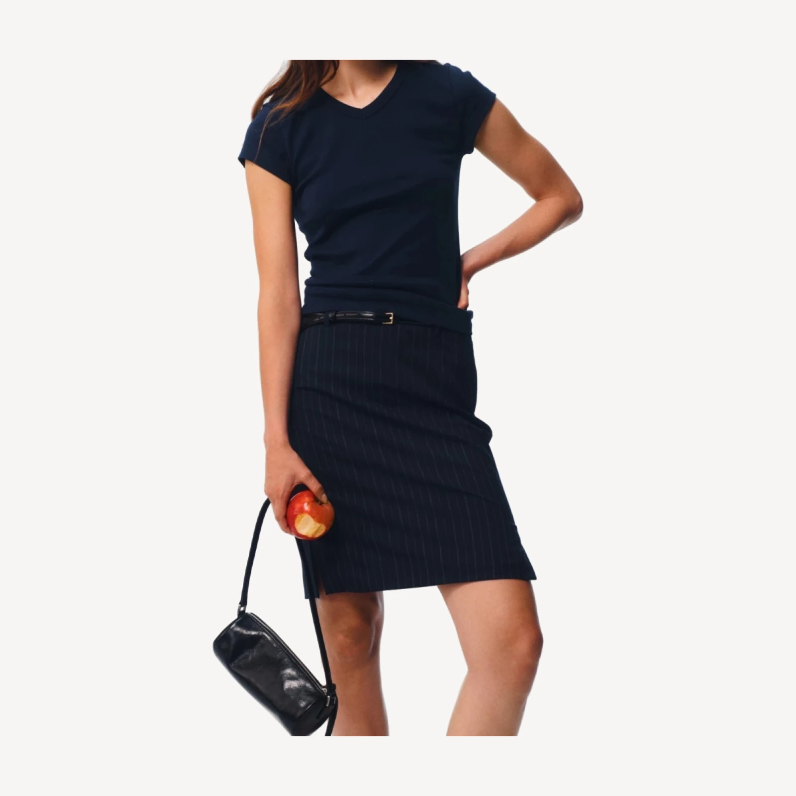 No. 2 Pencil® skirt in pinstriped lightspun wool blend