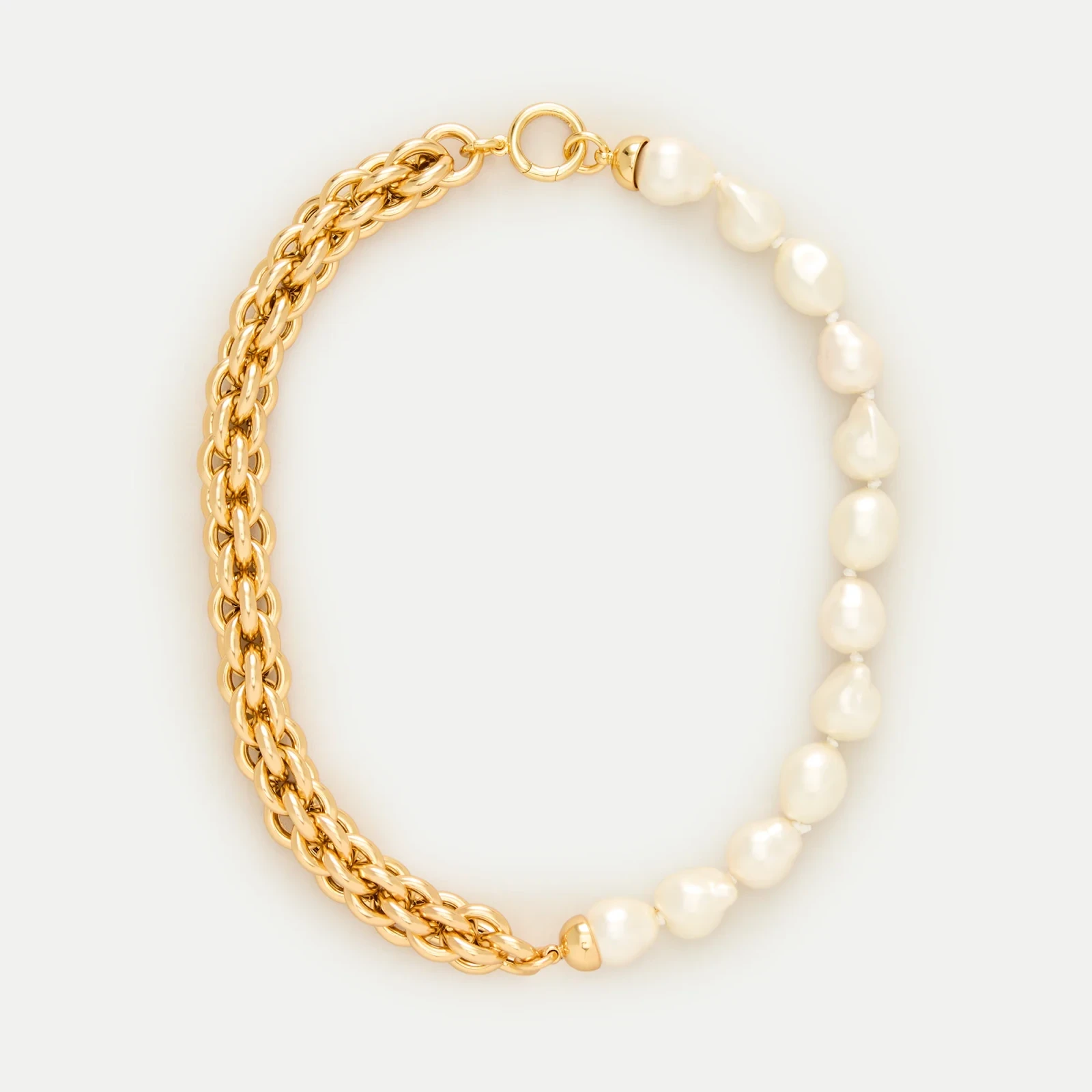 Pearl and chain necklace
