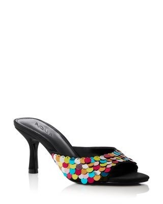 Aqua Women's Shely Sequin Mules - Exclusive