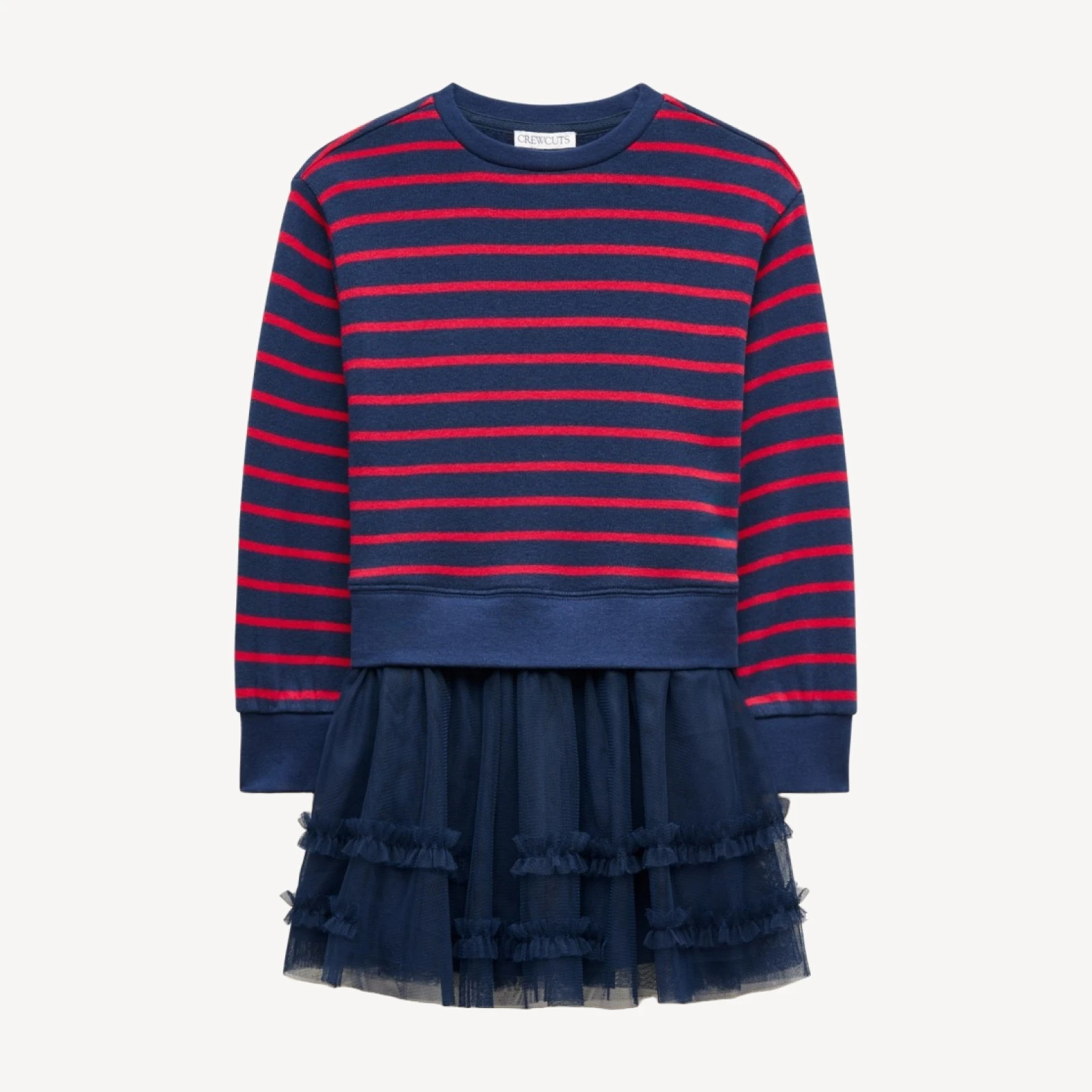 Girls' sweatshirt mixy dress with tulle