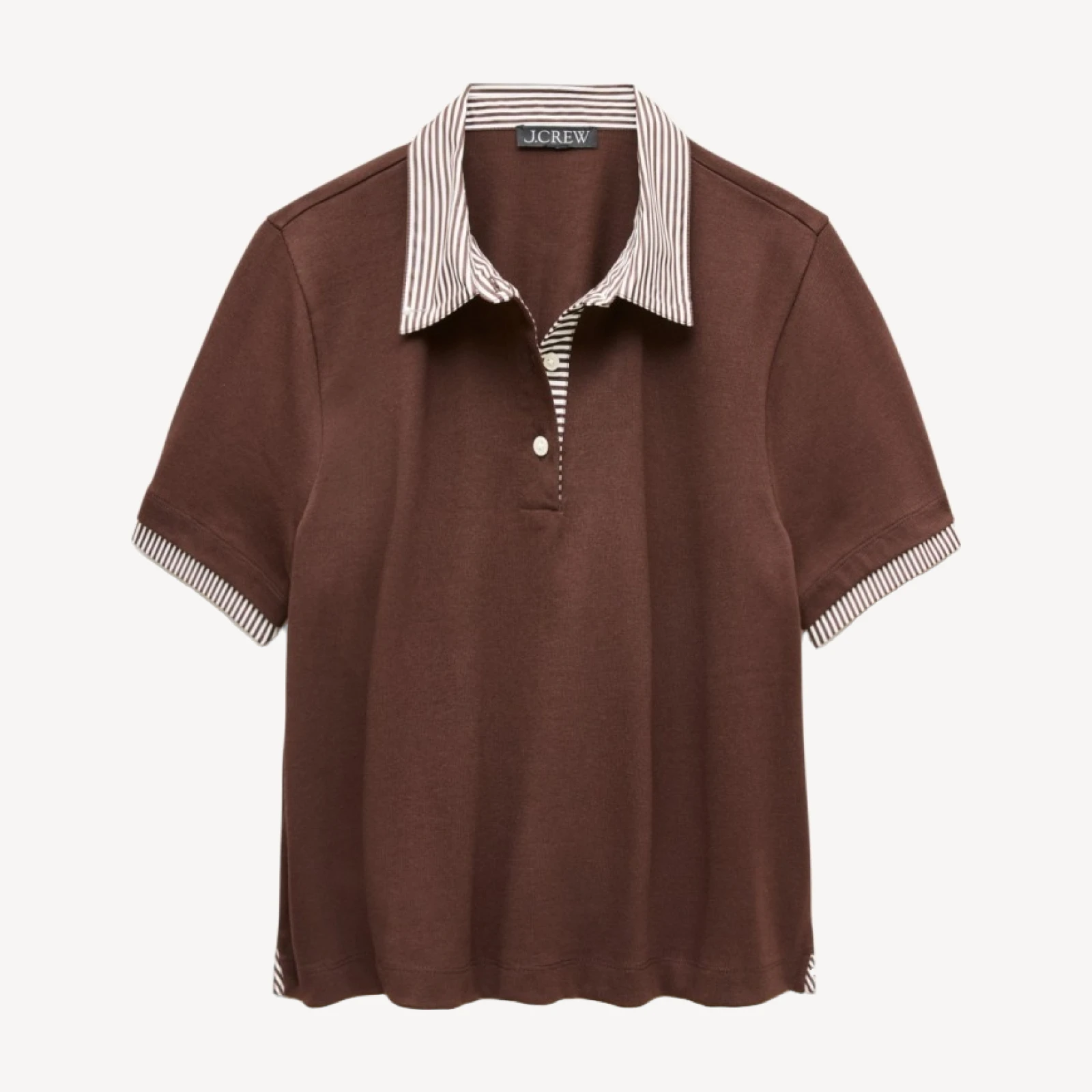 Poplin-collar polo in mariner cotton