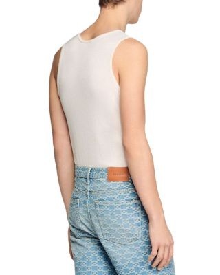 Sandro Regular Fit Square Cross Jeans in Sky Blue