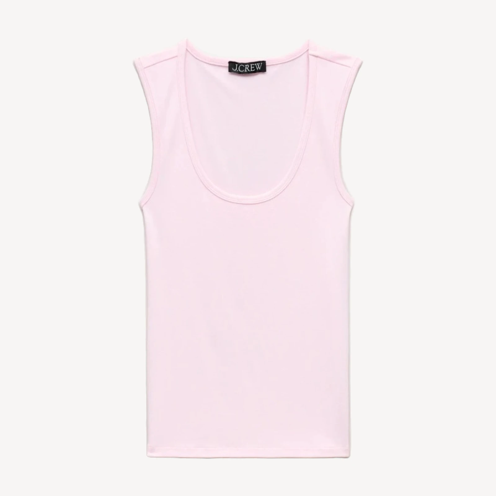 Refined rib scoopneck tank top