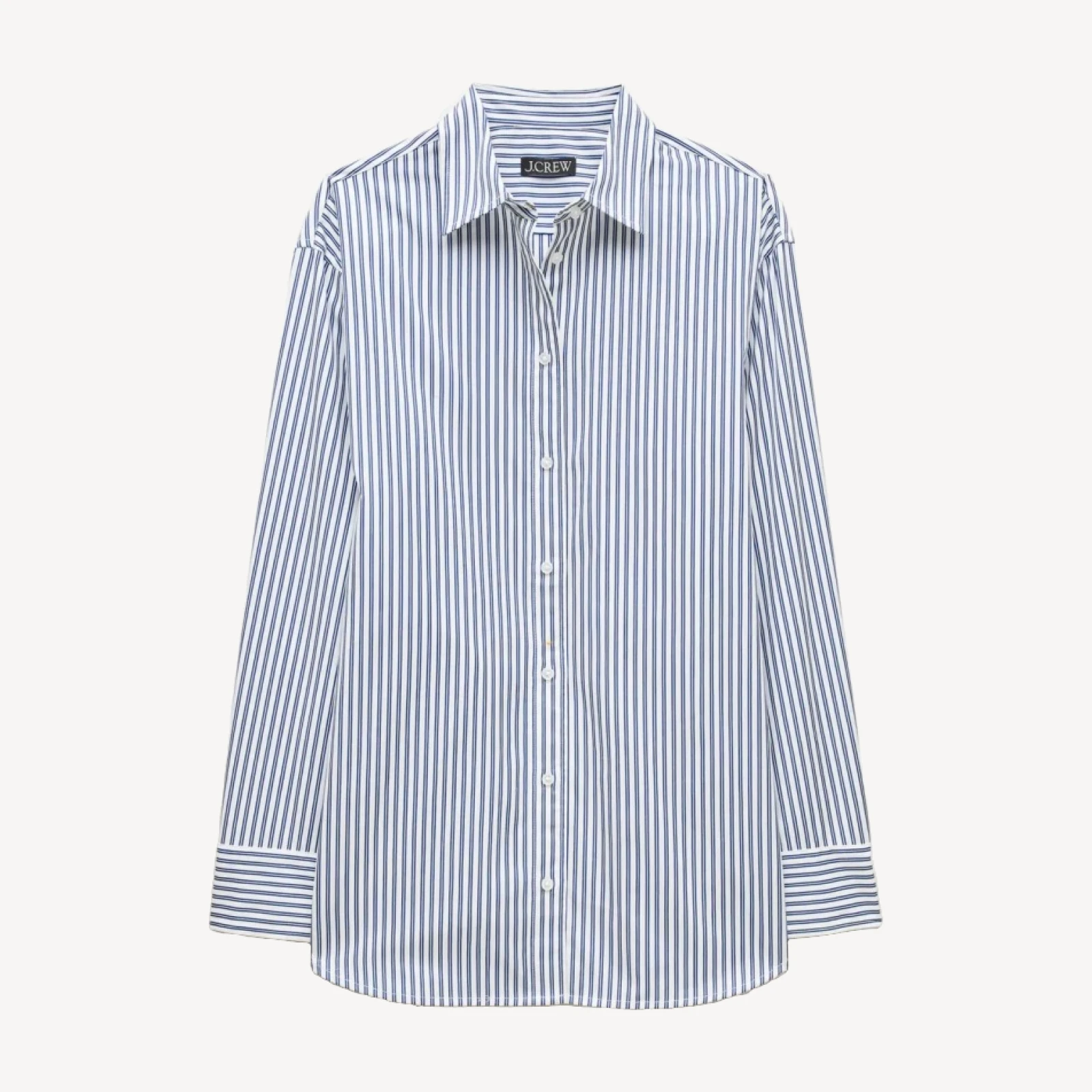 Cinched button-up shirt in Greenwich poplin