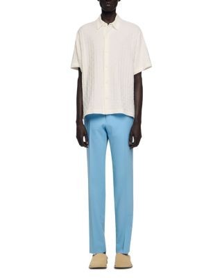 Sandro Square Cross Cotton Jacquard Shirt