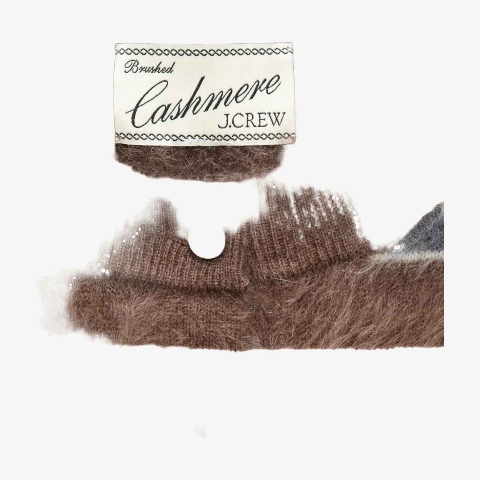 Brushed cashmere waisted cardigan in stripe