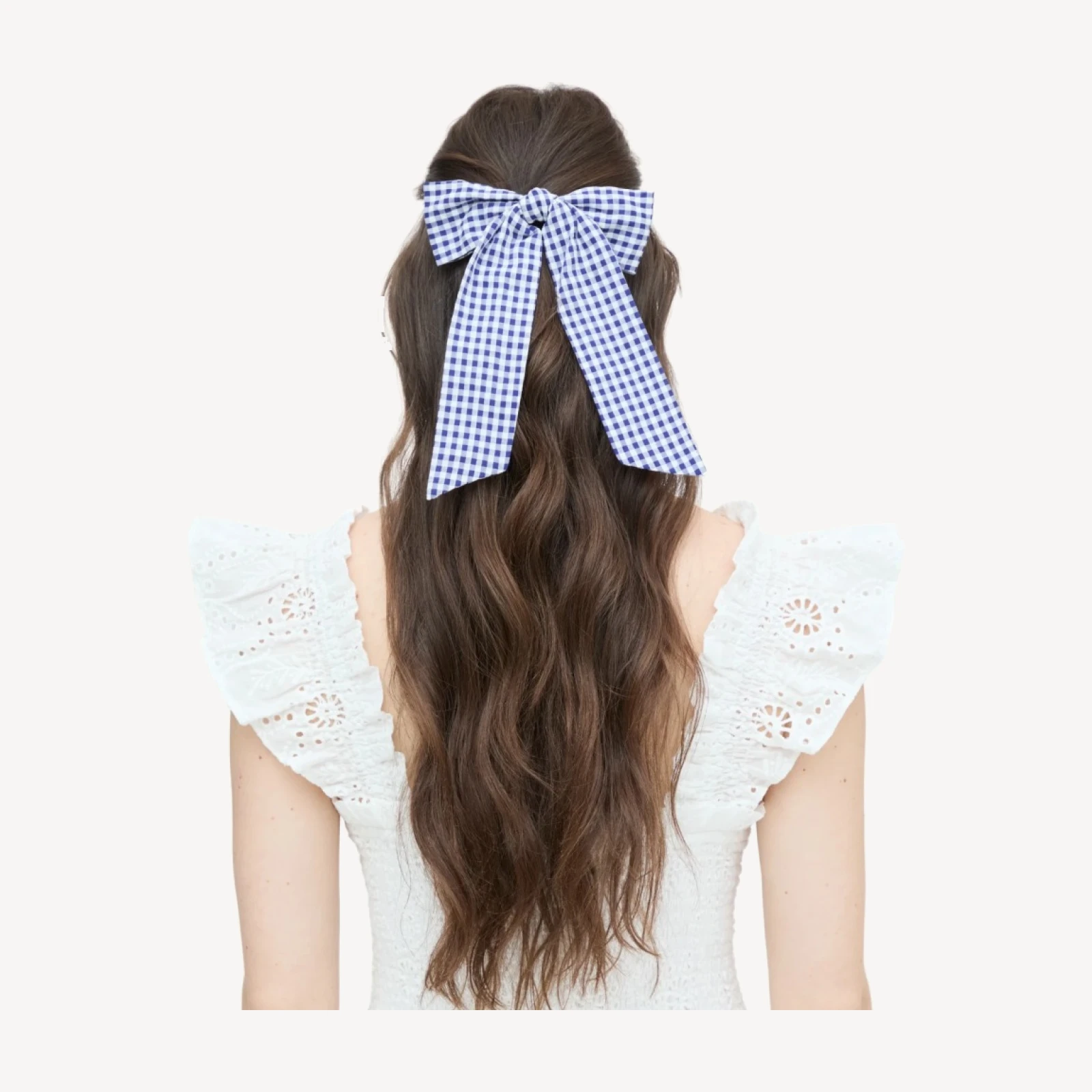 The Belle Bow - Navy Gingham