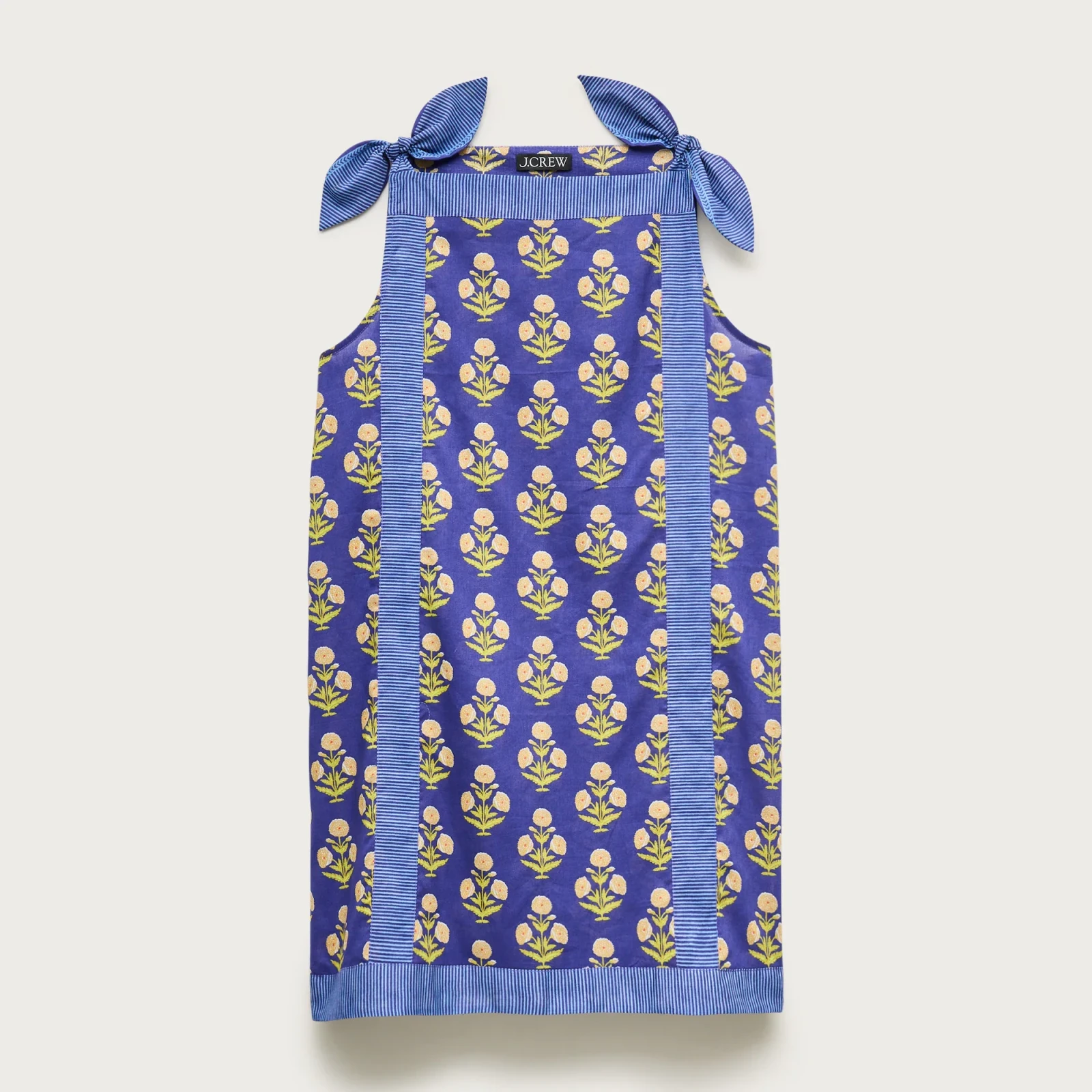 Sadie beach dress in cotton voile marigold block print