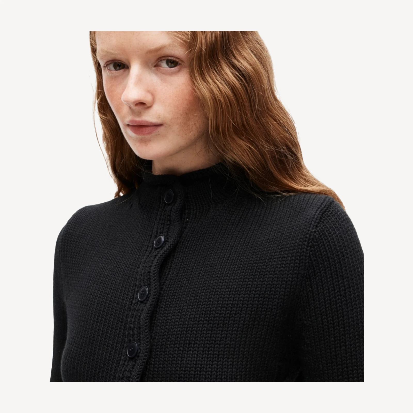 Rollneck™ reversible cardigan