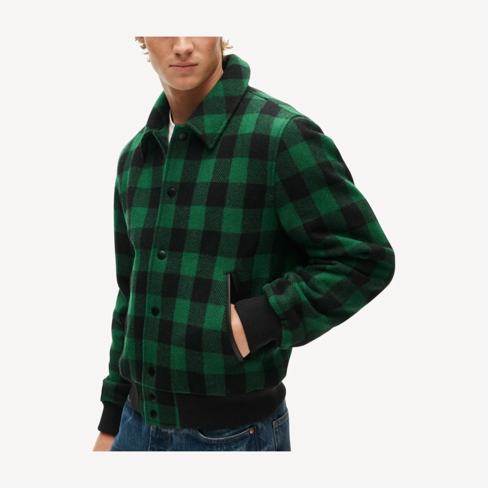 Wallace & Barnes wool jacket in buffalo plaid