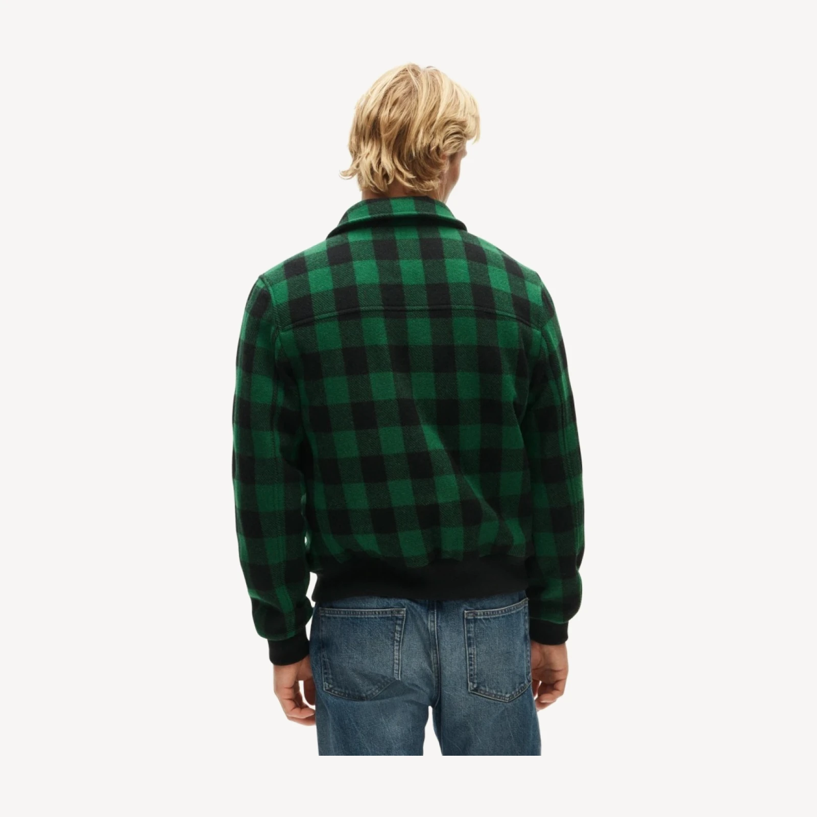 Wallace & Barnes wool jacket in buffalo plaid
