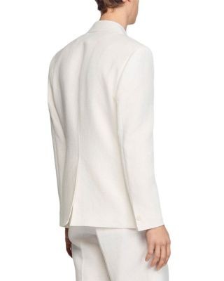 Sandro Double Breasted Linen Suit Jacket