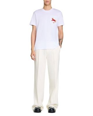 Sandro Embroidered Horse Cotton Tee