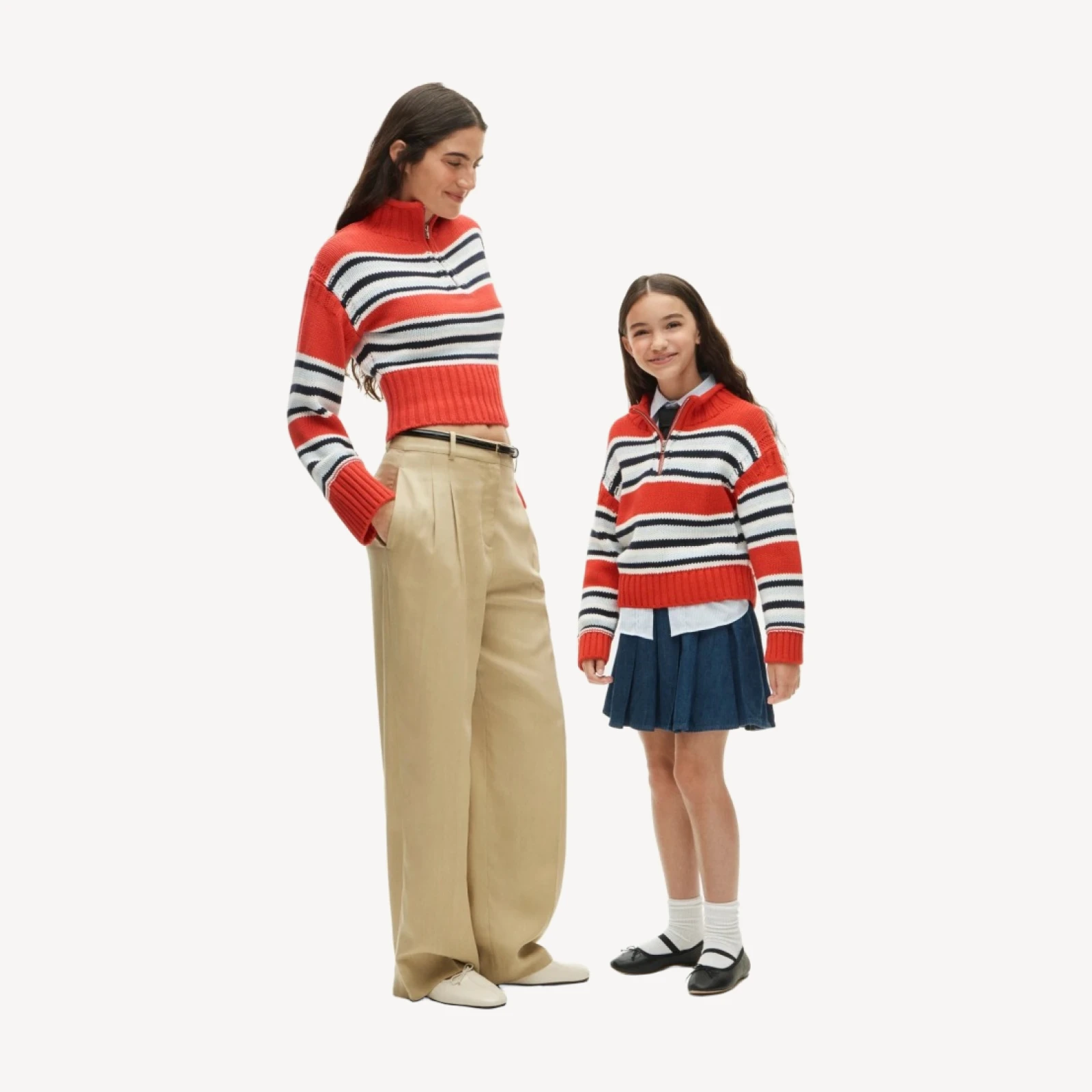 Girls' Rollneck™ quarter-zip sweater