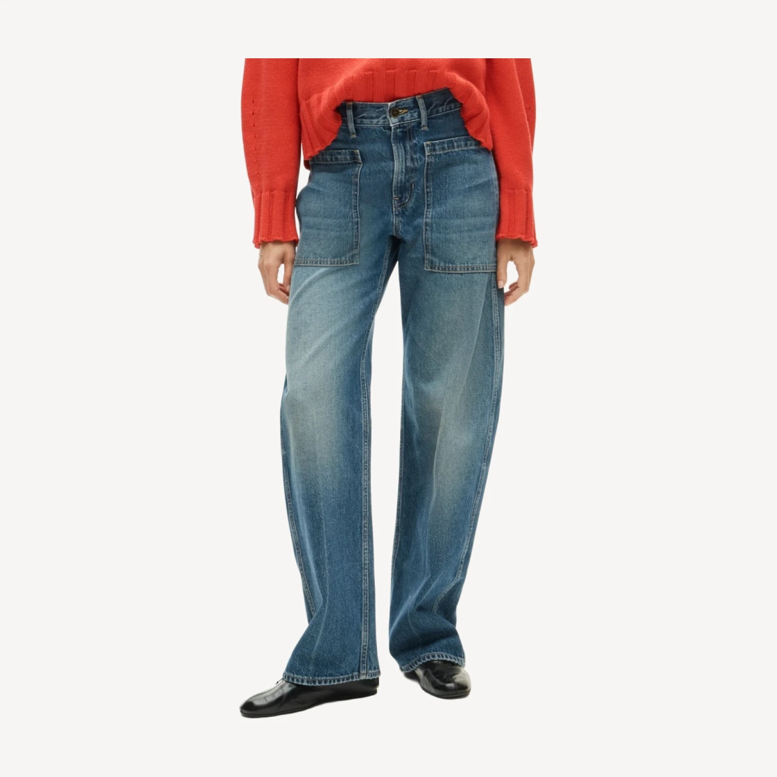 Zoe barrel jean with utility pockets