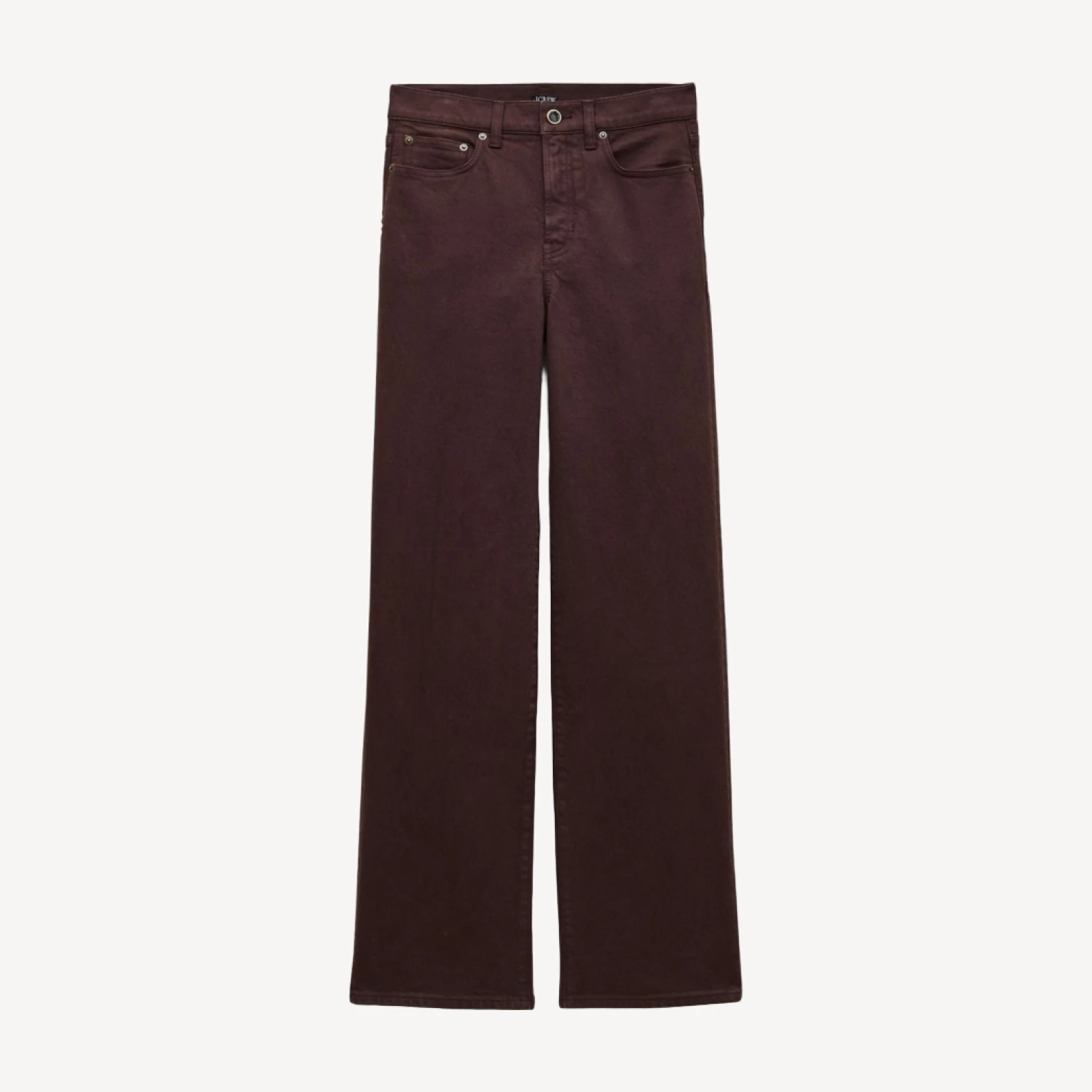 Full-length slim-wide jean in garment dye