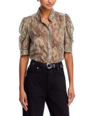 Frame The Paisley Gillian Silk Blouse