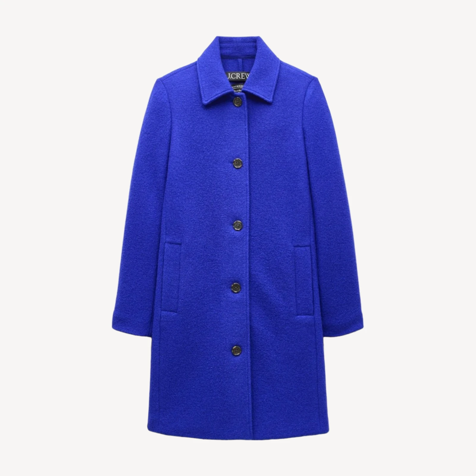 Car coat in Italian boiled wool