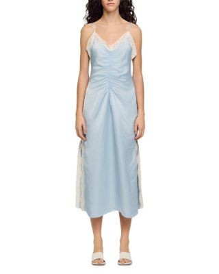 Sandro Gaiana Satin Effect Lace Dress