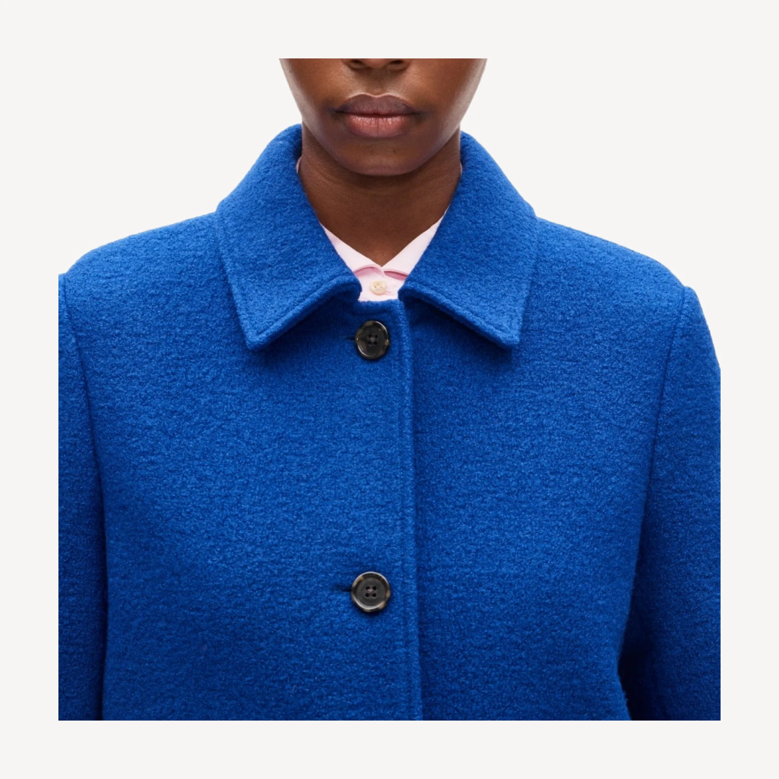 Car coat in Italian boiled wool