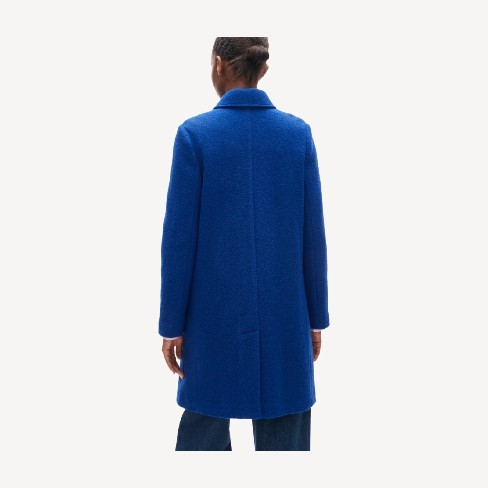 Car coat in Italian boiled wool
