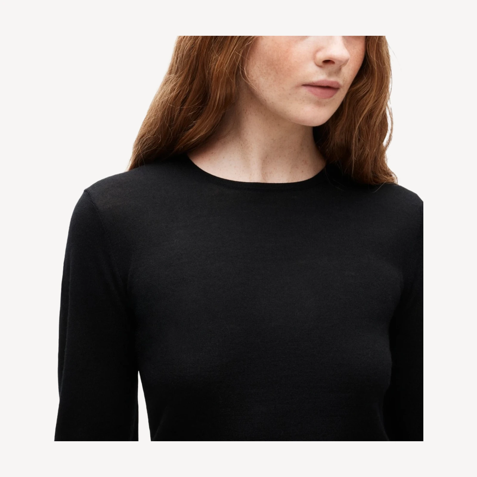 Clair crewneck sweater in merino wool blend