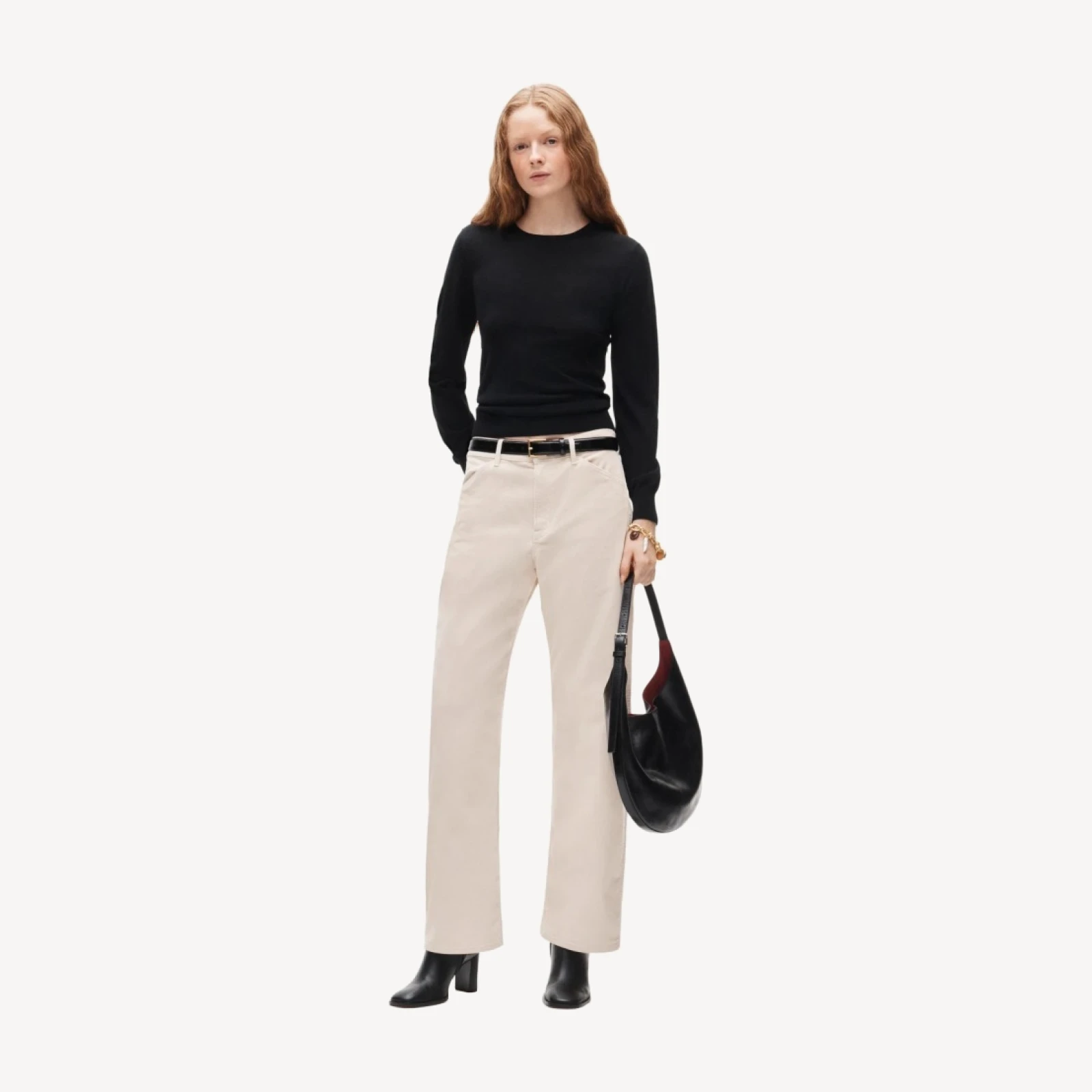 Clair crewneck sweater in merino wool blend