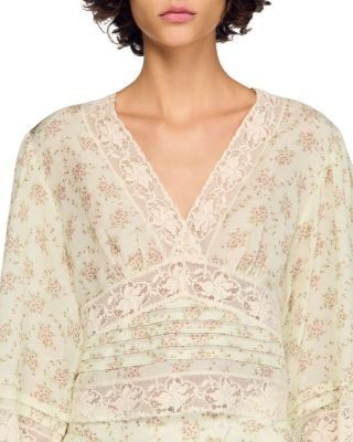 Sandro Floral Crop Top