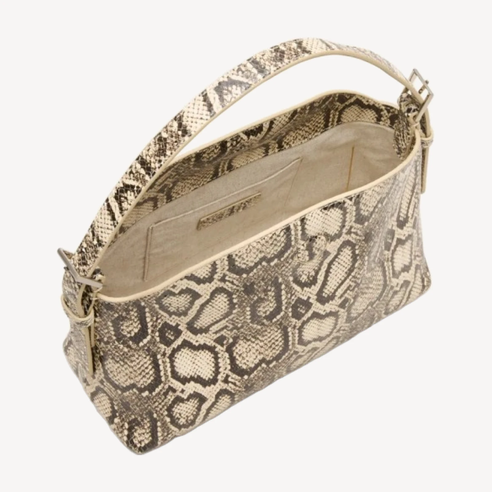 Berkeley small shoulder bag in snake-embossed leather with adjustable strap