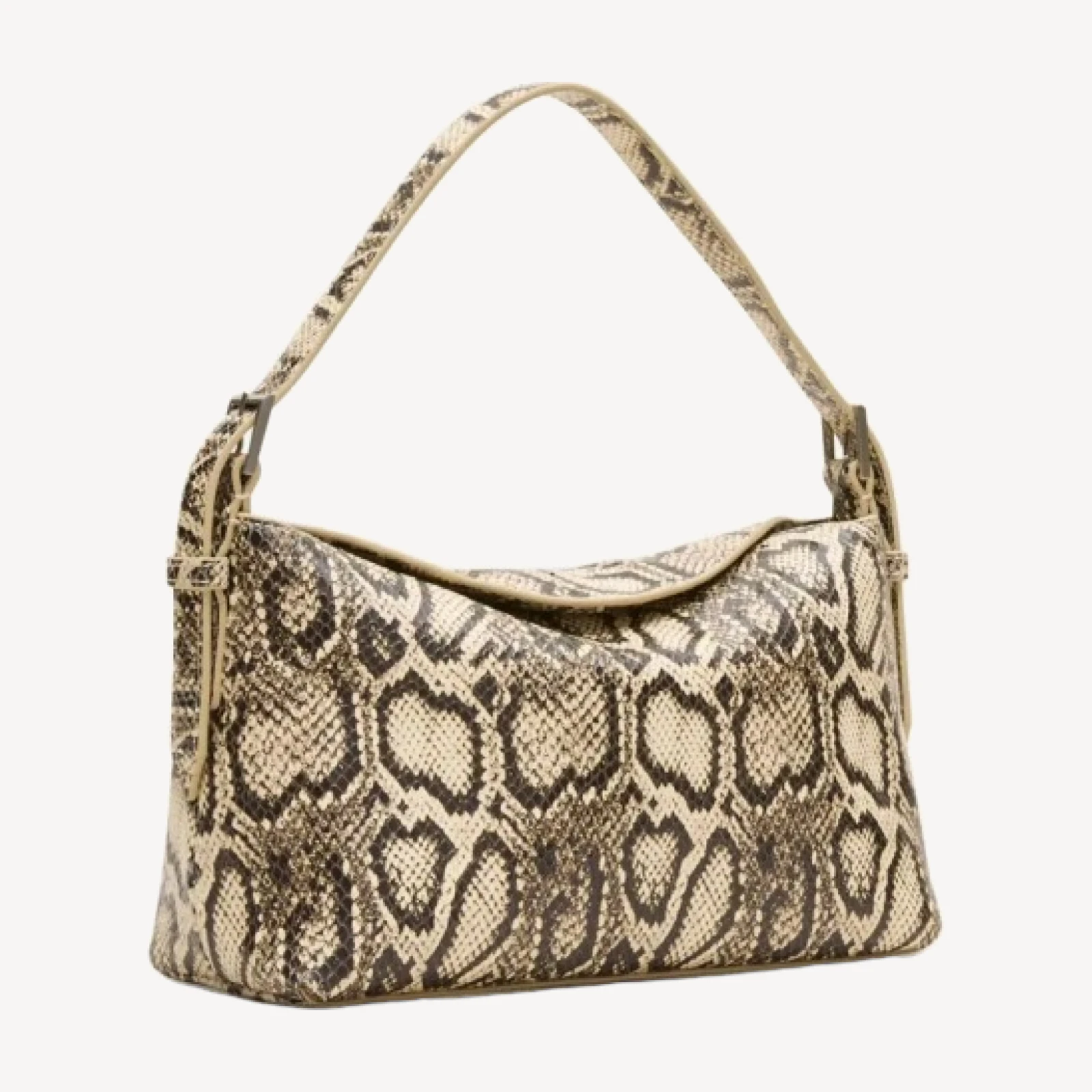 Berkeley small shoulder bag in snake-embossed leather with adjustable strap