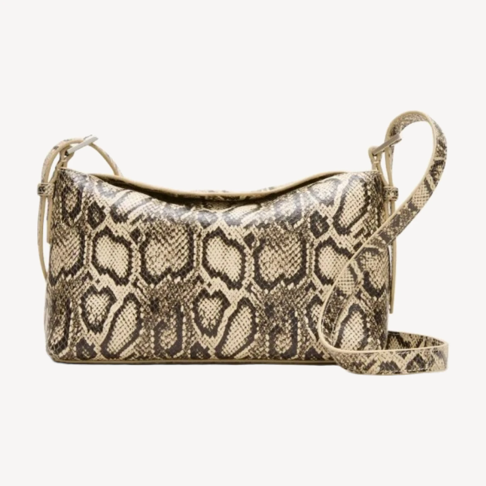 Berkeley small shoulder bag in snake-embossed leather with adjustable strap