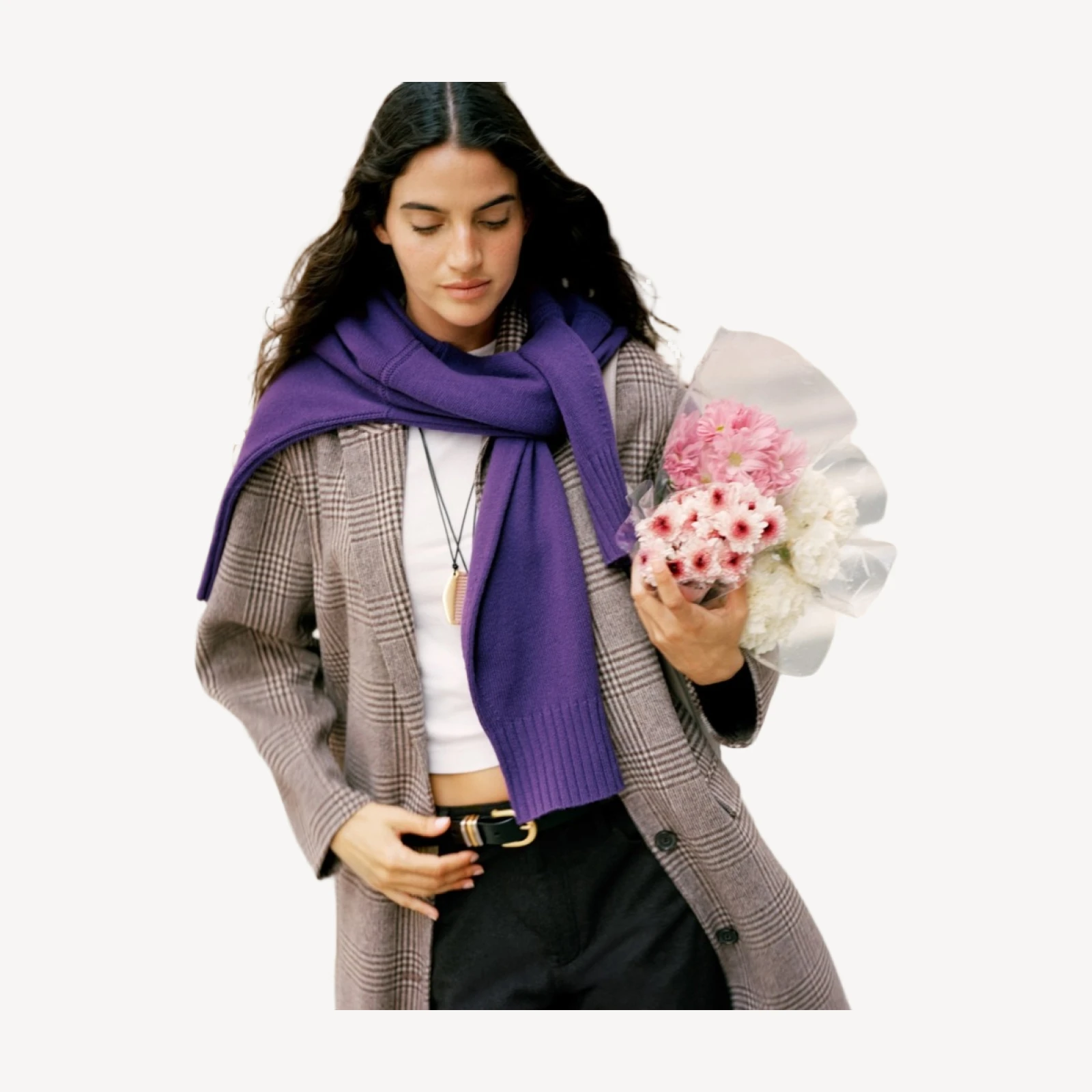 Chiara coat in plaid double faced