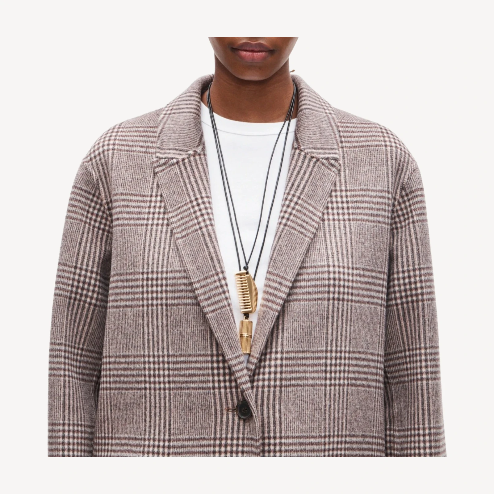 Chiara coat in plaid double faced