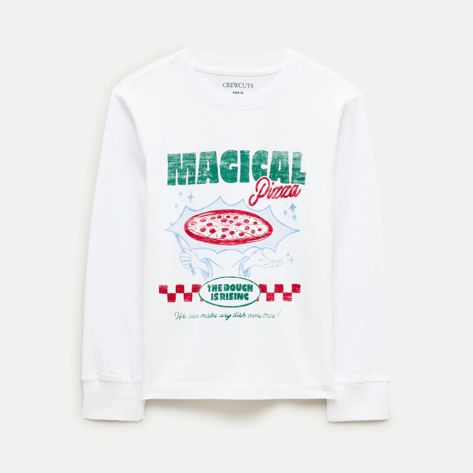 Kids' long-sleeve "Magical Pizza" graphic T-shirt