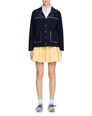Sandro Studded Cardigan
