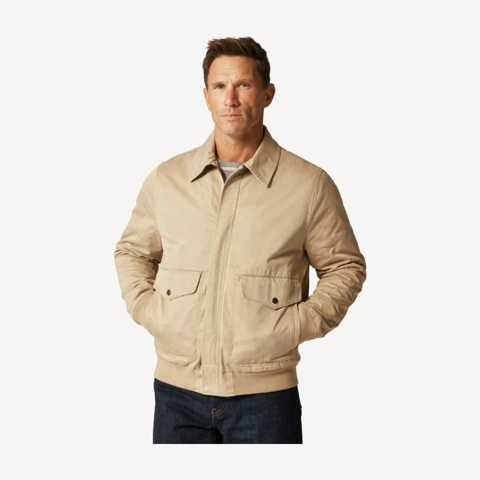 Wallace & Barnes flight jacket in cotton chino