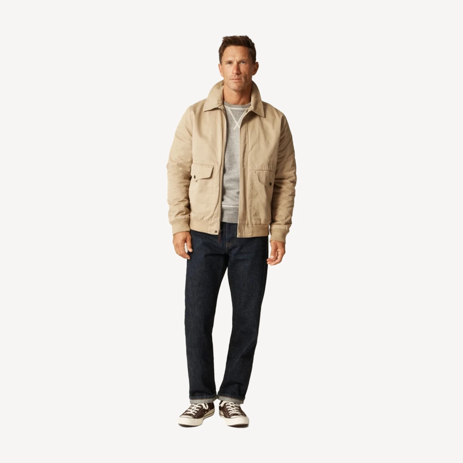 Wallace & Barnes flight jacket in cotton chino