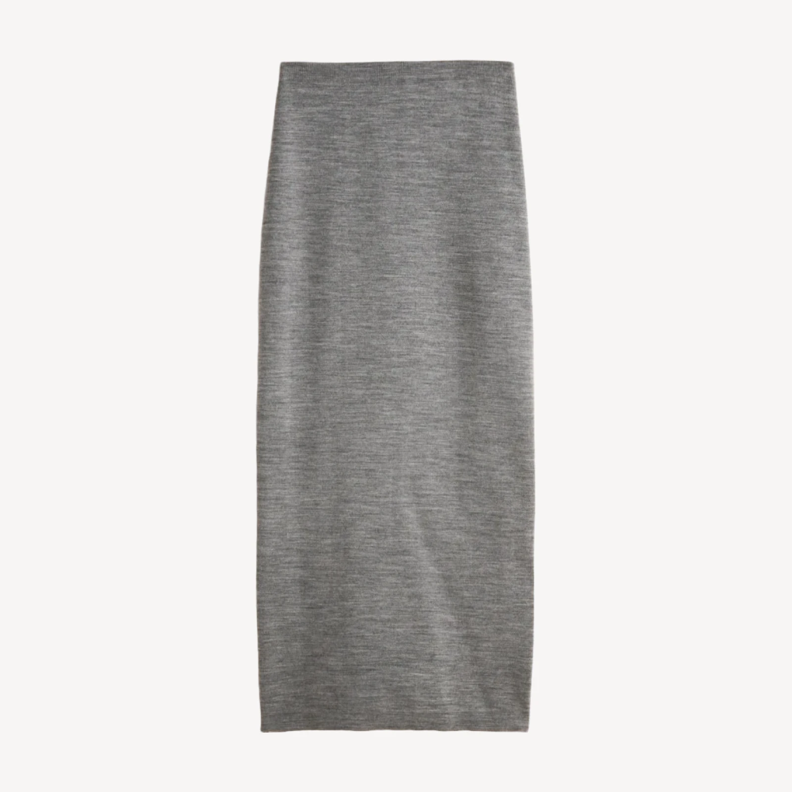 Sweater midi skirt in double-faced merino wool blend