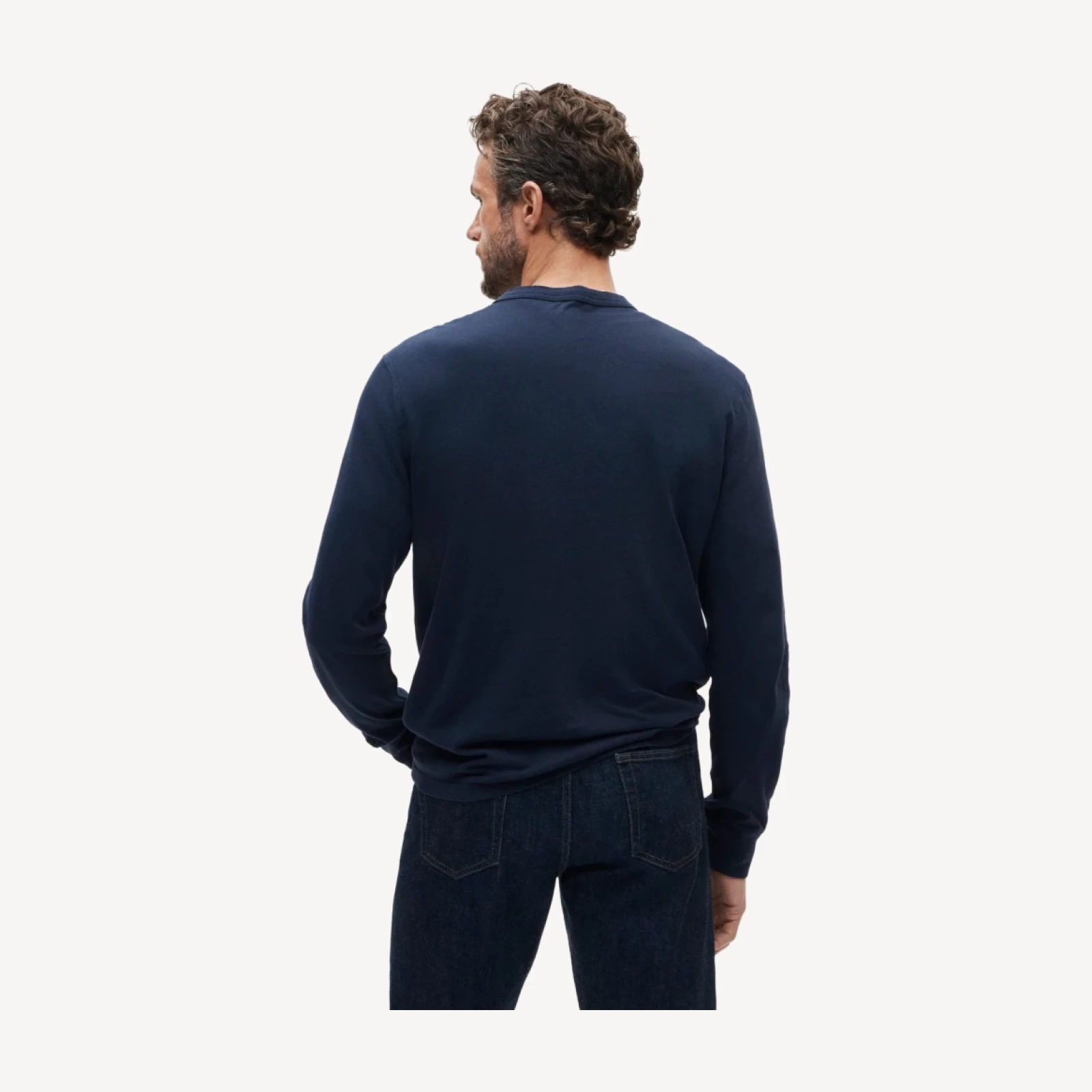 Vintage-wash cotton henley