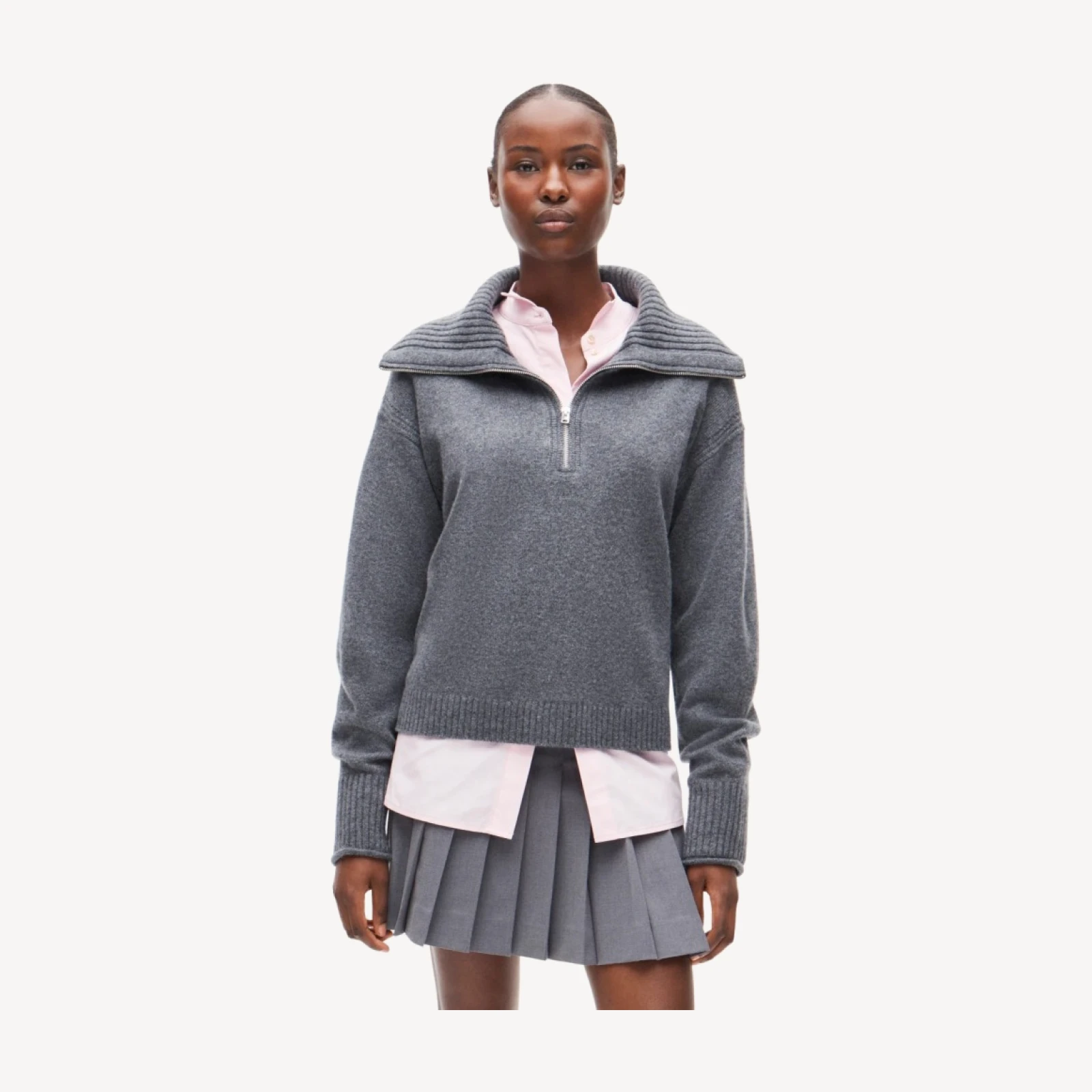 Cashmere quarter-zip sweater