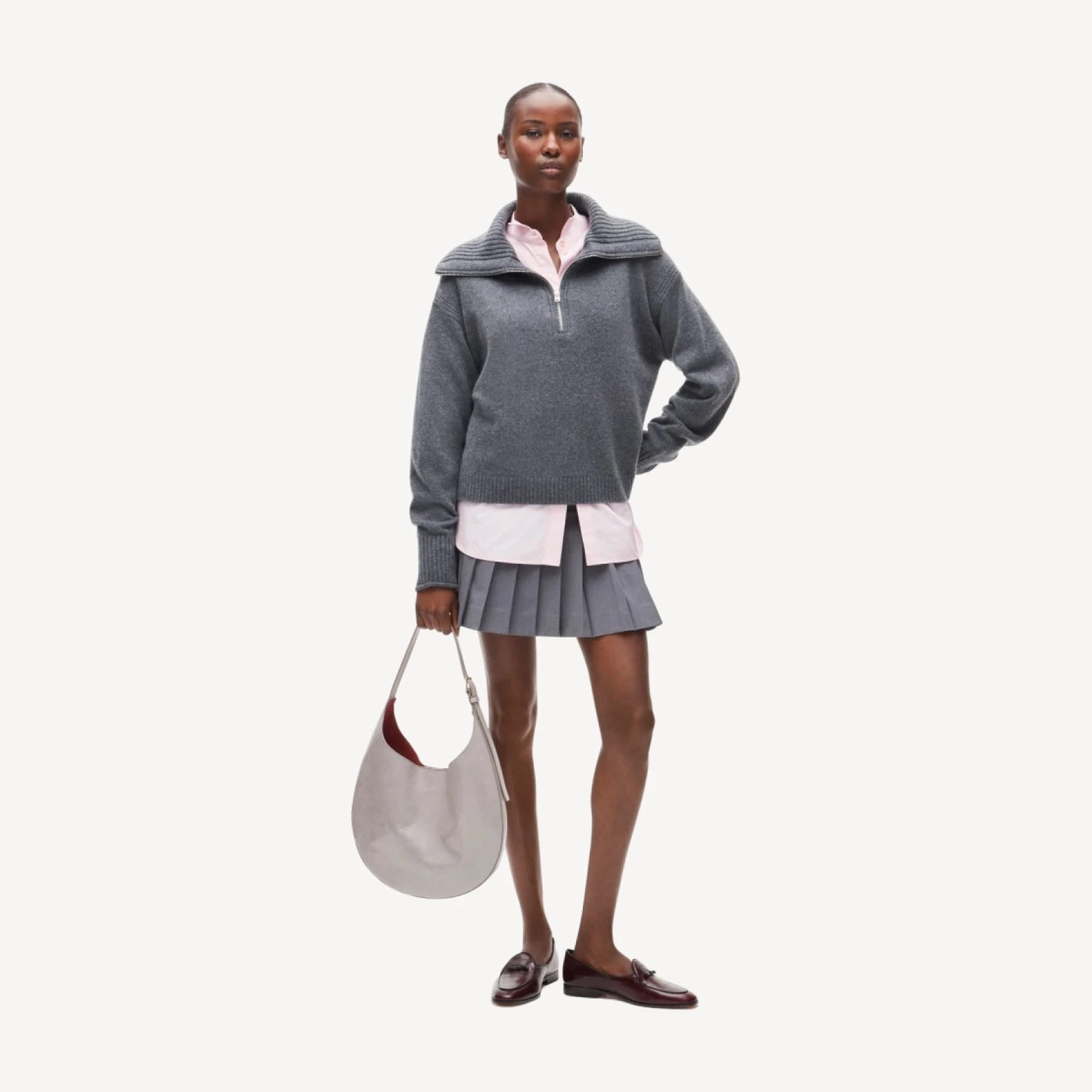 Cashmere quarter-zip sweater