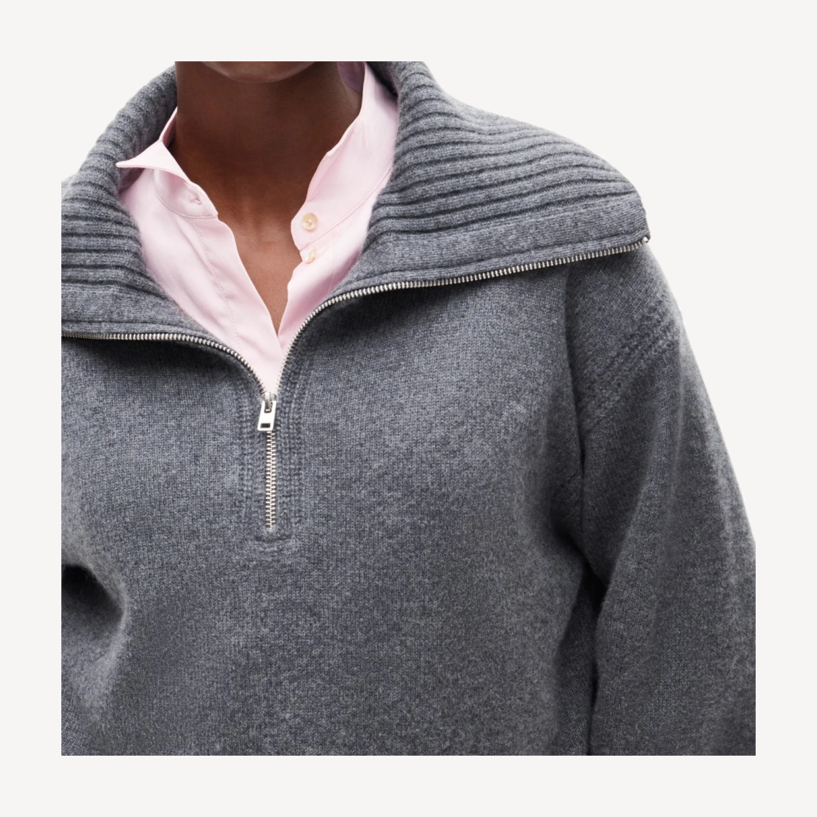 Cashmere quarter-zip sweater