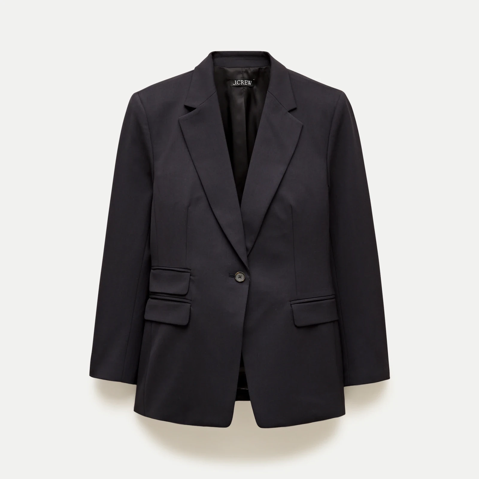 Single-button blazer in lightspun wool blend