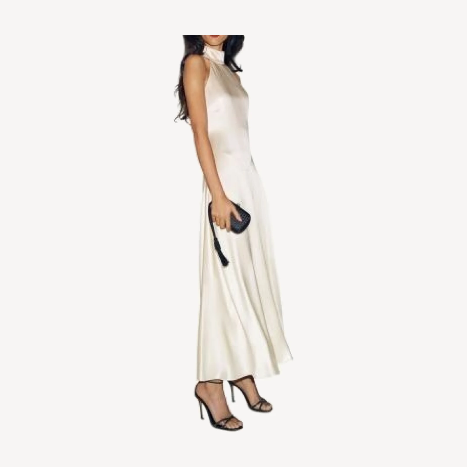 Reformation Katelyn Silk Halter Dress